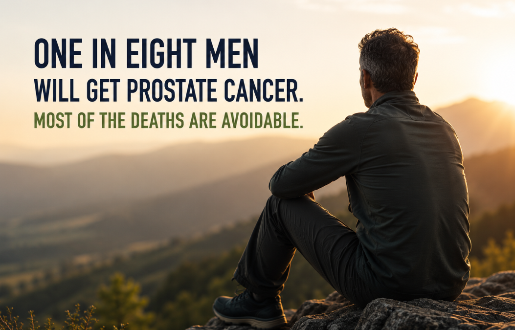 One in eight men will get prostate cancer. Most of the deaths are avoidable.